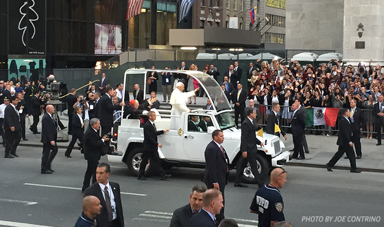 Pope Francis Arrives at St. Patrick's