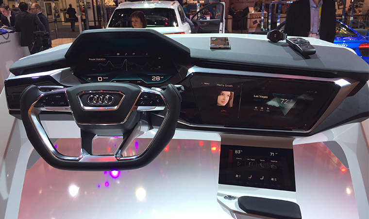 Interior of the Audi car